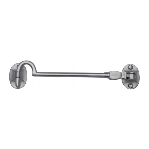 AA62SC • 152mm • Satin Chrome • Carlisle Brass Silent Pattern Cabin Hook